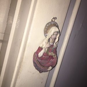 Vintage Sacred Heart of Mary wall figure
